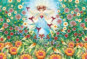 Jardin avec colibris