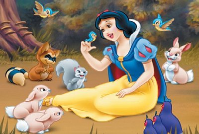 Blanche-neige avec des animaux