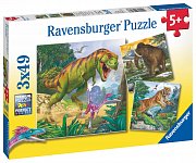 Dinosaures et temps des morceaux de 3x49