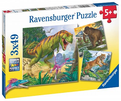 Dinosaures et temps des morceaux de 3x49