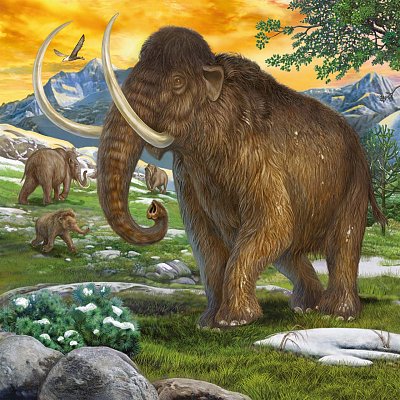 Dinosaures et temps des morceaux de 3x49